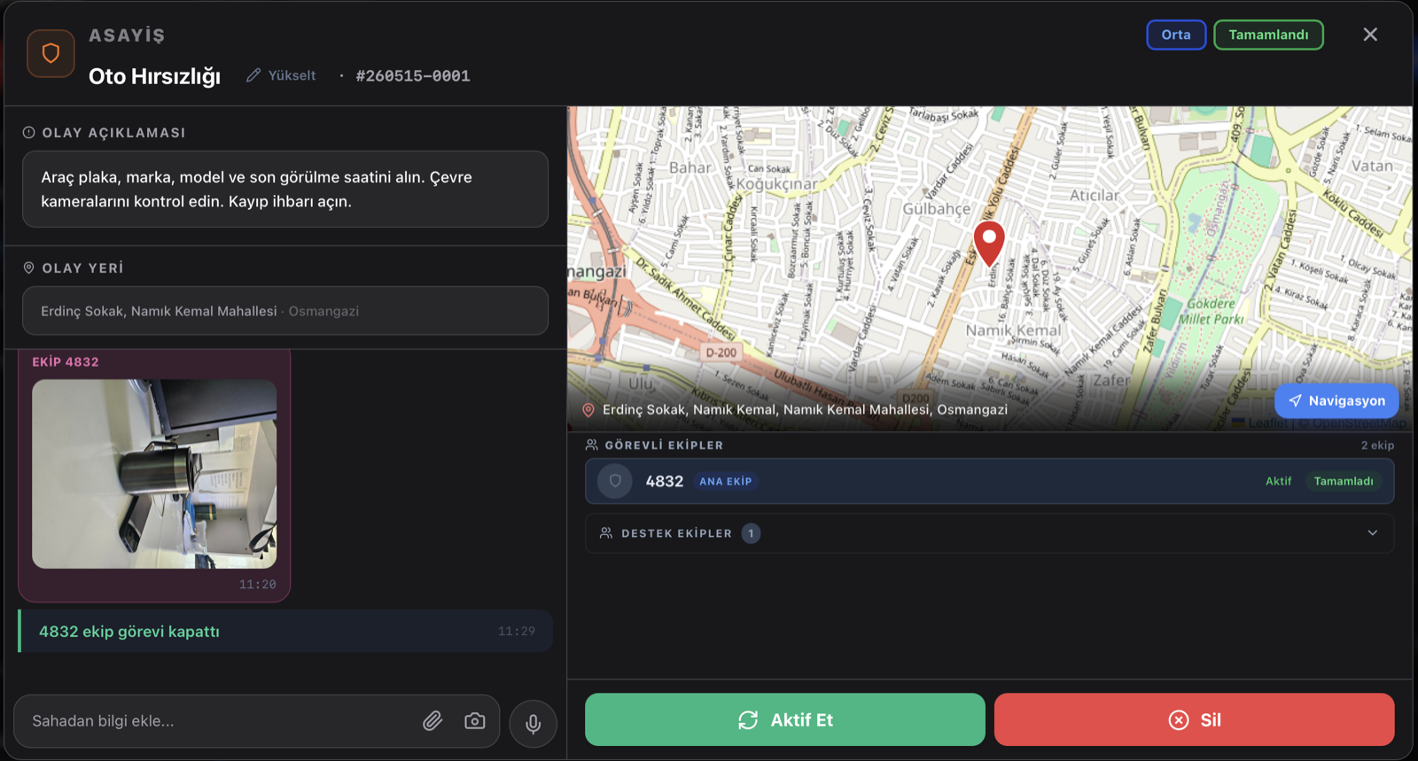 Görev Detay Paneli